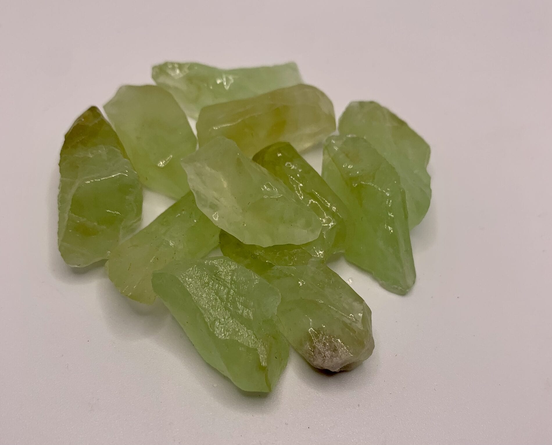 Green Calcite Small Crystal Falls